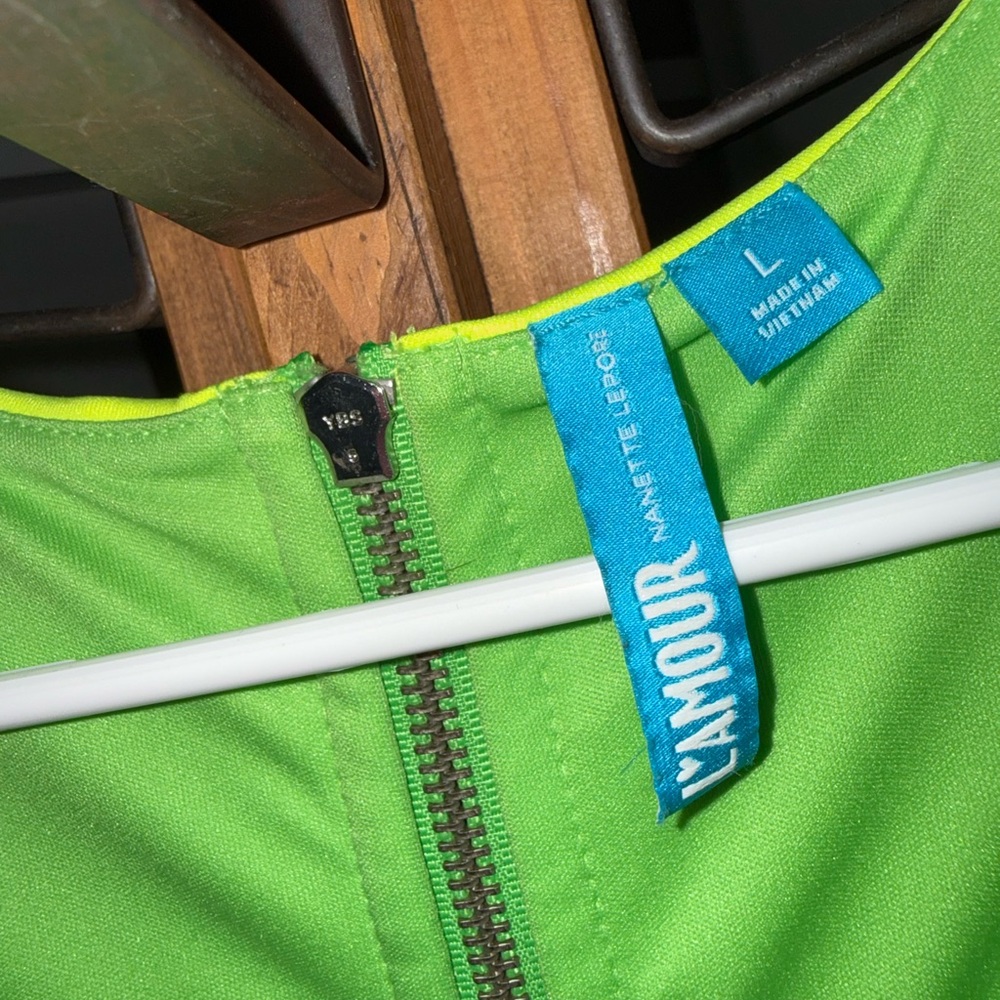 Lamour Nanette Lepore Lime Green Dress - Picture 5 of 6